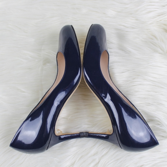lk bennett navy patent shoes